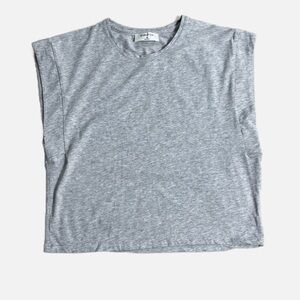 Babaton‎ Everyday Tee Shirt Sleeveless Size XS Heathered Gray Boxy